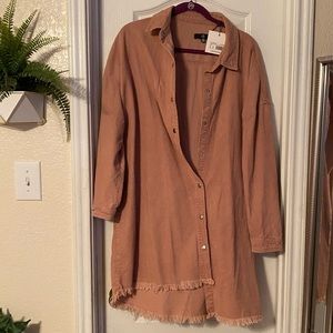 ❌SOLD❌Oversized Pink Shirt Dress